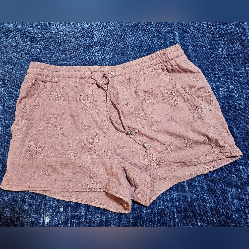 Anthropologie Hei Hei Lilac Purple Embroidered Pull On Shorts Small - Picture 3 of 8
